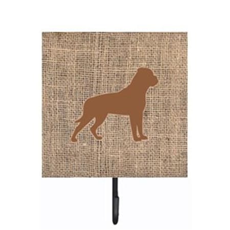 Jensendistributionservices Rottweiler Burlap and Brown Leash Or Key Holder MI1523482